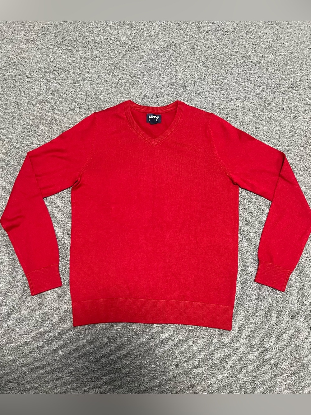 Lands' End Girl’s Red V-Neck Sweater